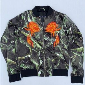 NEW GUESS Printed Bomber Jacket SZ S